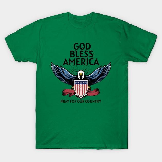 God Bless America T-Shirt by whantz1165